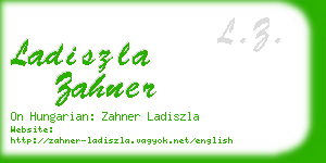 ladiszla zahner business card